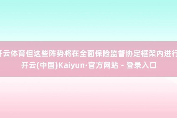 开云体育但这些阵势将在全面保险监督协定框架内进行-开云(中国)Kaiyun·官方网站 - 登录入口