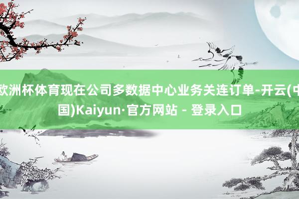 欧洲杯体育现在公司多数据中心业务关连订单-开云(中国)Kaiyun·官方网站 - 登录入口