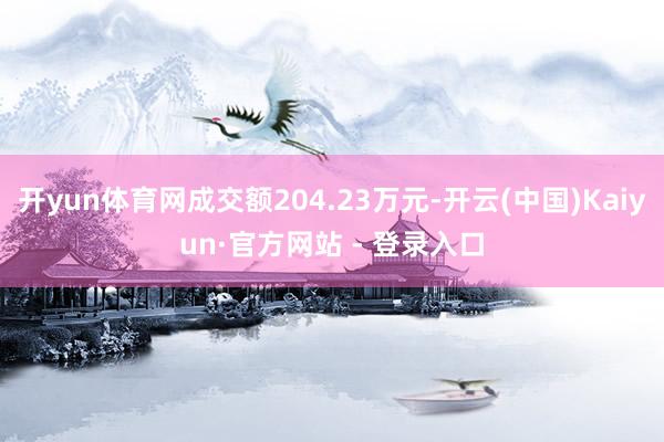 开yun体育网成交额204.23万元-开云(中国)Kaiyun·官方网站 - 登录入口