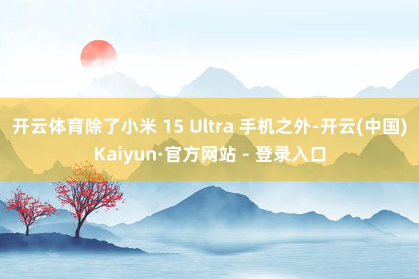 开云体育除了小米 15 Ultra 手机之外-开云(中国)Kaiyun·官方网站 - 登录入口
