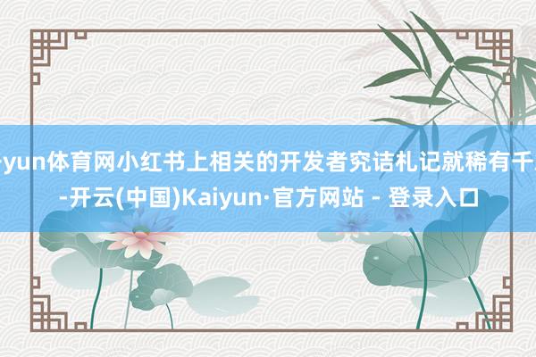 开yun体育网小红书上相关的开发者究诘札记就稀有千篇-开云(中国)Kaiyun·官方网站 - 登录入口