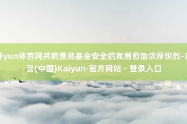 开yun体育网共同羡慕基金安全的氛围愈加浓厚炽烈-开云(中国)Kaiyun·官方网站 - 登录入口
