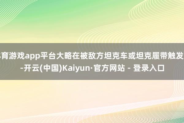 体育游戏app平台大略在被敌方坦克车或坦克履带触发后-开云(中国)Kaiyun·官方网站 - 登录入口
