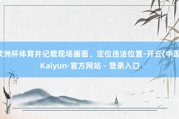 欧洲杯体育并记载现场画面、定位违法位置-开云(中国)Kaiyun·官方网站 - 登录入口