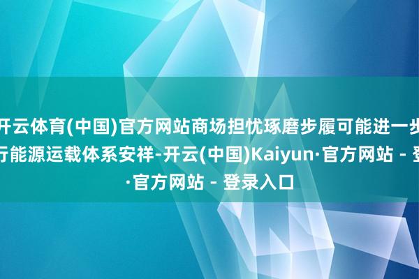 开云体育(中国)官方网站商场担忧琢磨步履可能进一步影响内行能源运载体系安祥-开云(中国)Kaiyun·官方网站 - 登录入口