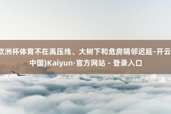 欧洲杯体育不在高压线、大树下和危房隔邻迟延-开云(中国)Kaiyun·官方网站 - 登录入口