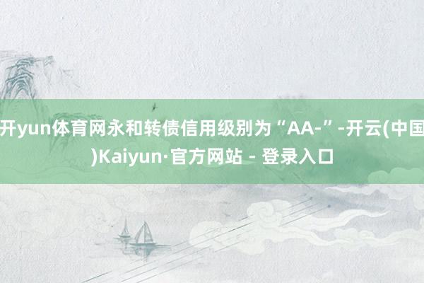 开yun体育网永和转债信用级别为“AA-”-开云(中国)Kaiyun·官方网站 - 登录入口